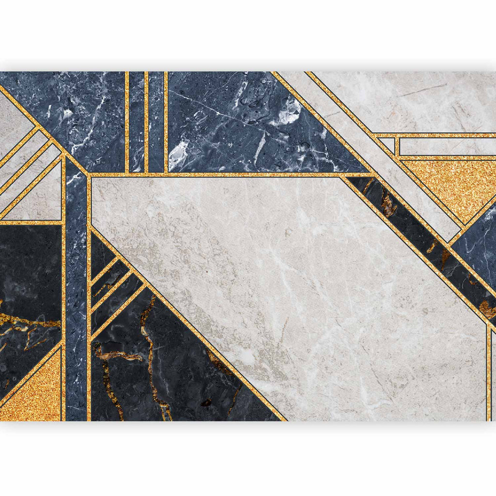 Wall Mural Expressive Pattern in Gold and Garnet