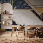 Wall Mural Expressive Pattern in Gold and Garnet