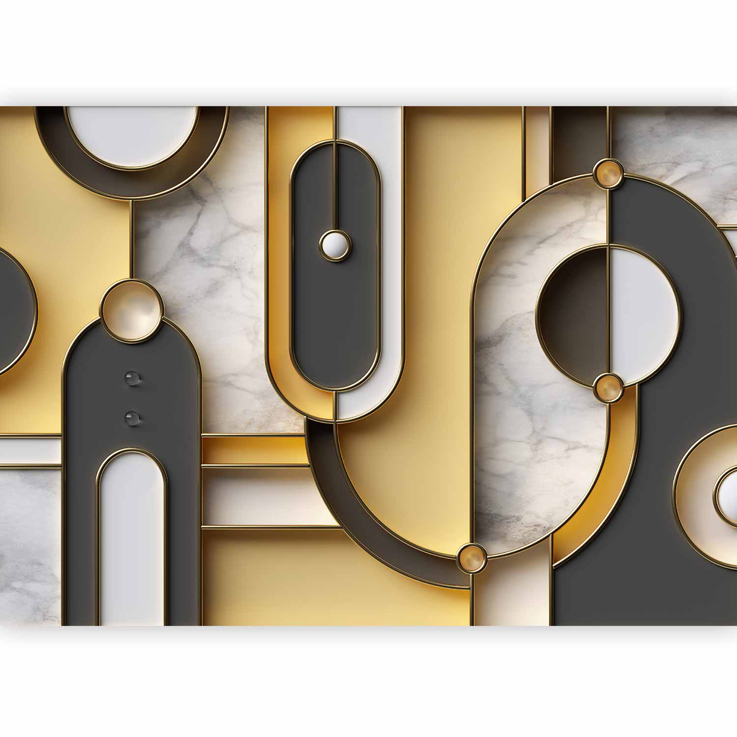 Wall Mural Gold Marble Geometric Pattern