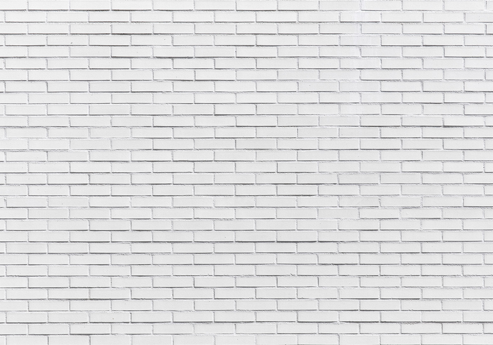 Wall Mural Snow Brick Pattern on White Brick Wall