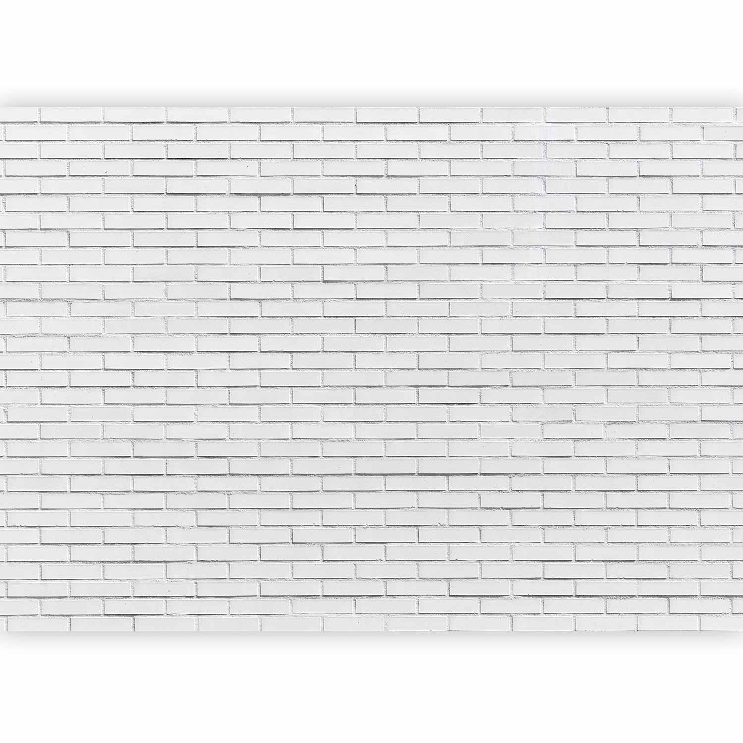 Wall Mural Snow Brick Pattern on White Brick Wall