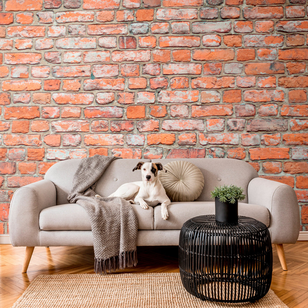 Wall Mural Loft Wall Pattern Imitating Old Red Brick