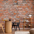 Old Red Brick Loft Wall Wall Mural