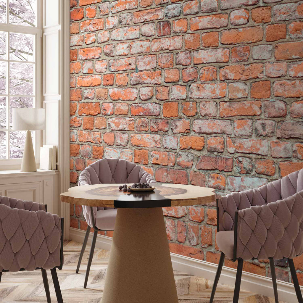Old Red Brick Loft Wall Wall Mural
