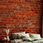 Retro Red Brick Wall Wall Mural