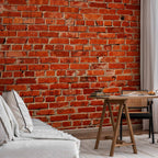 Retro Red Brick Wall Wall Mural