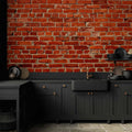 Retro Red Brick Wall Wall Mural