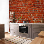 Retro Red Brick Wall Wall Mural