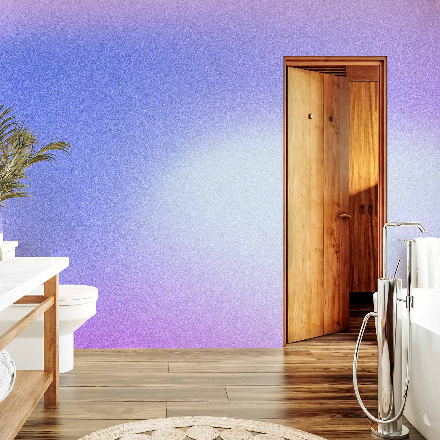 Violet Gradient Abstract Wall Mural