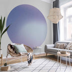 Heather Mist Purple Gradient Abstract Round Wall Mural