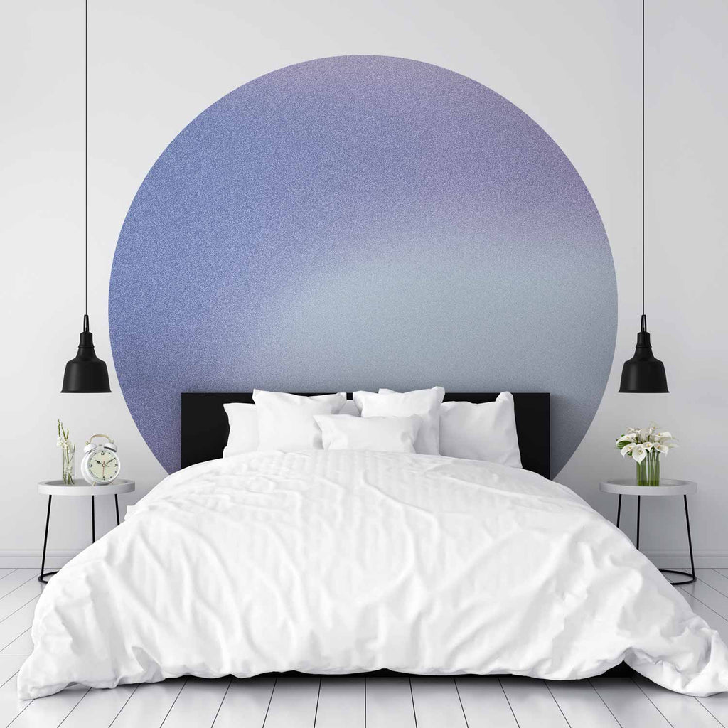 Heather Mist Purple Gradient Abstract Round Wall Mural