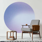 Heather Mist Purple Gradient Abstract Round Wall Mural