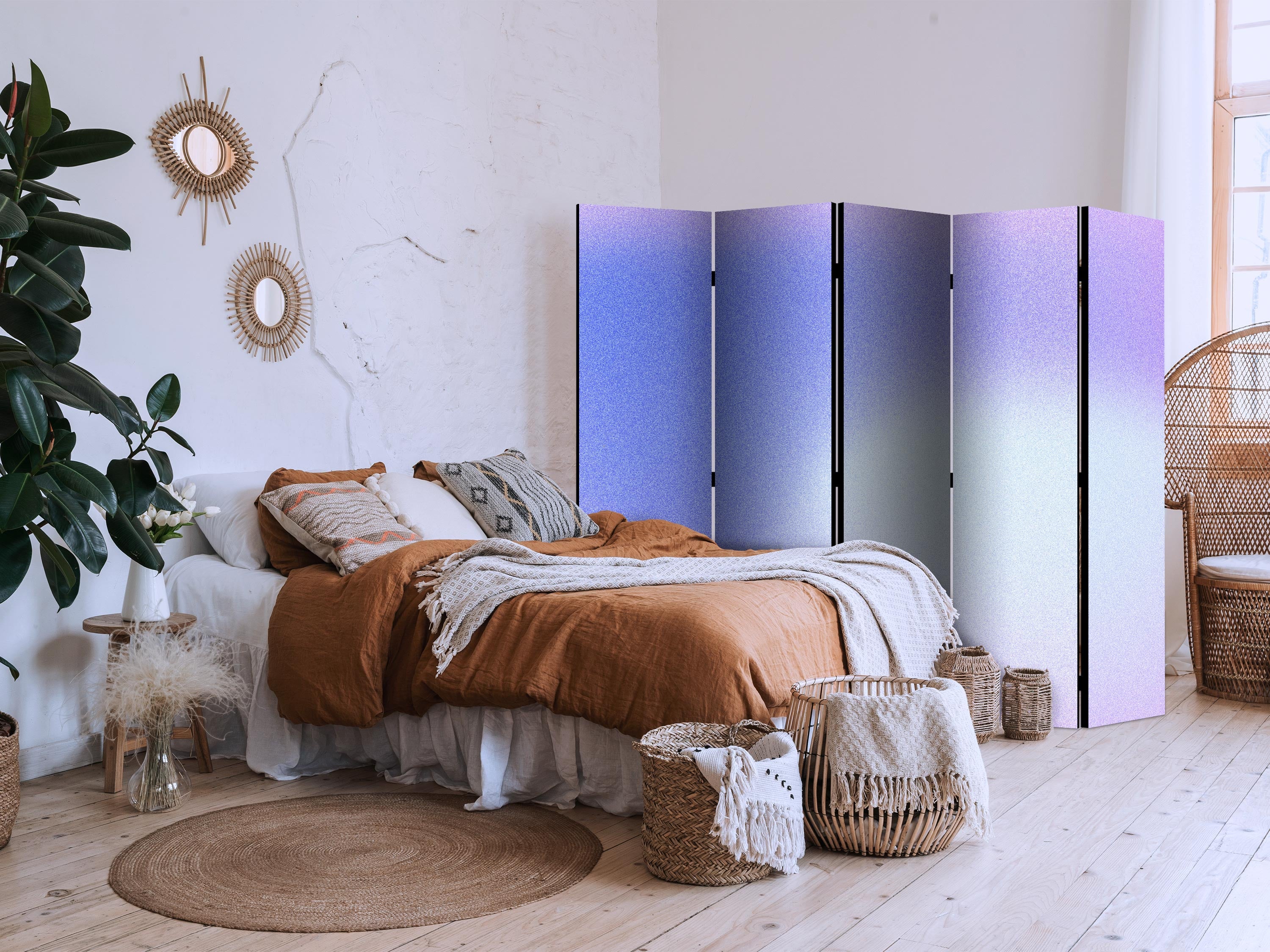 Room Divider with Violet Gradient Heather Mist