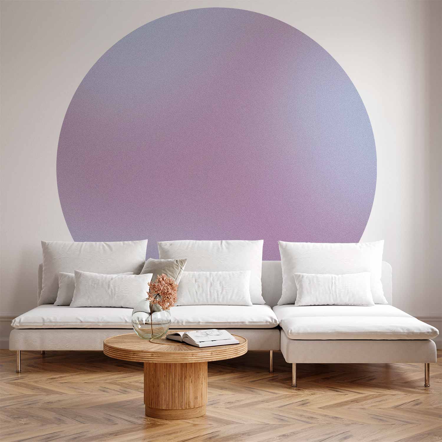 Nostalgic Gradient Abstract Round Wall Mural