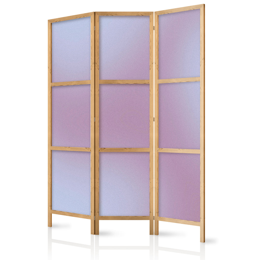 Japanese Room Divider 3-Panel Screen with Complex Gradient in Nostalgic Colors