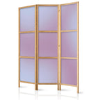 Japanese Room Divider 3-Panel Screen with Complex Gradient in Nostalgic Colors