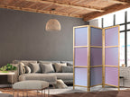 Japanese Room Divider 3-Panel Screen with Complex Gradient in Nostalgic Colors