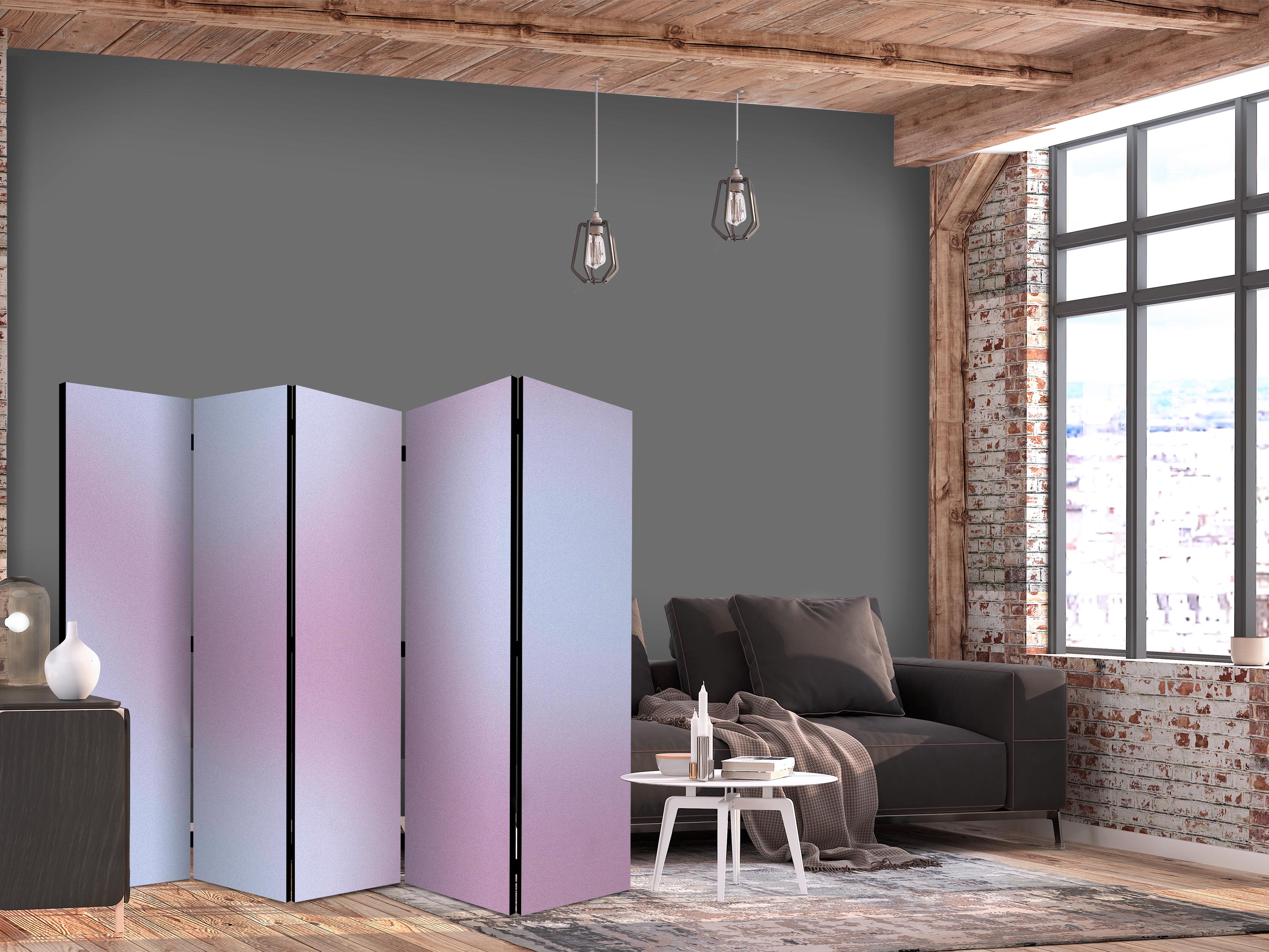 Room Divider with Complex Gradient and Nostalgic Colors