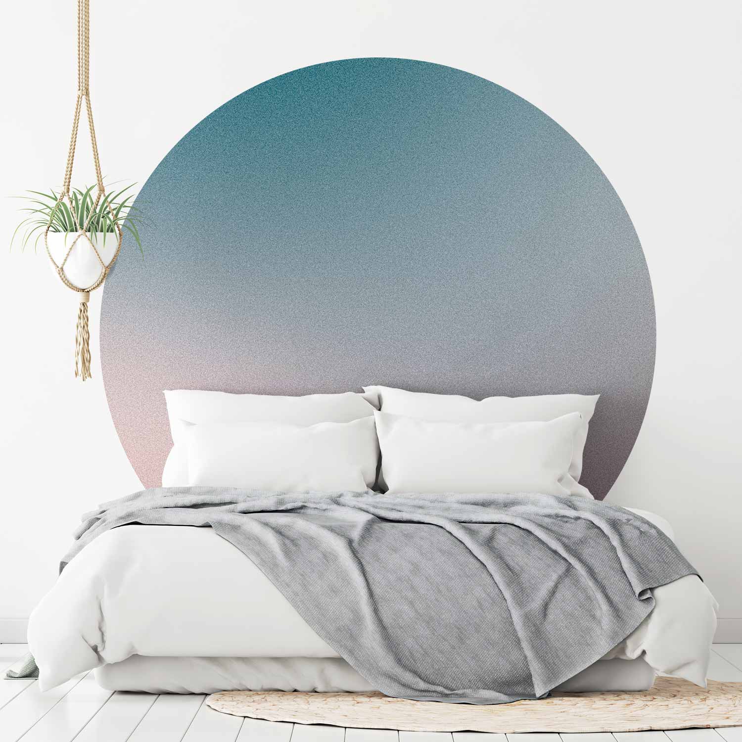 Muted Gradient Abstract Round Wall Mural