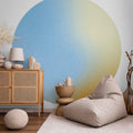 Energetic Gradient Abstract Round Wall Mural