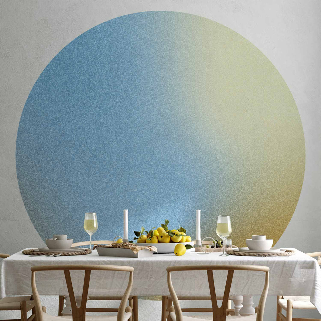 Energetic Gradient Abstract Round Wall Mural