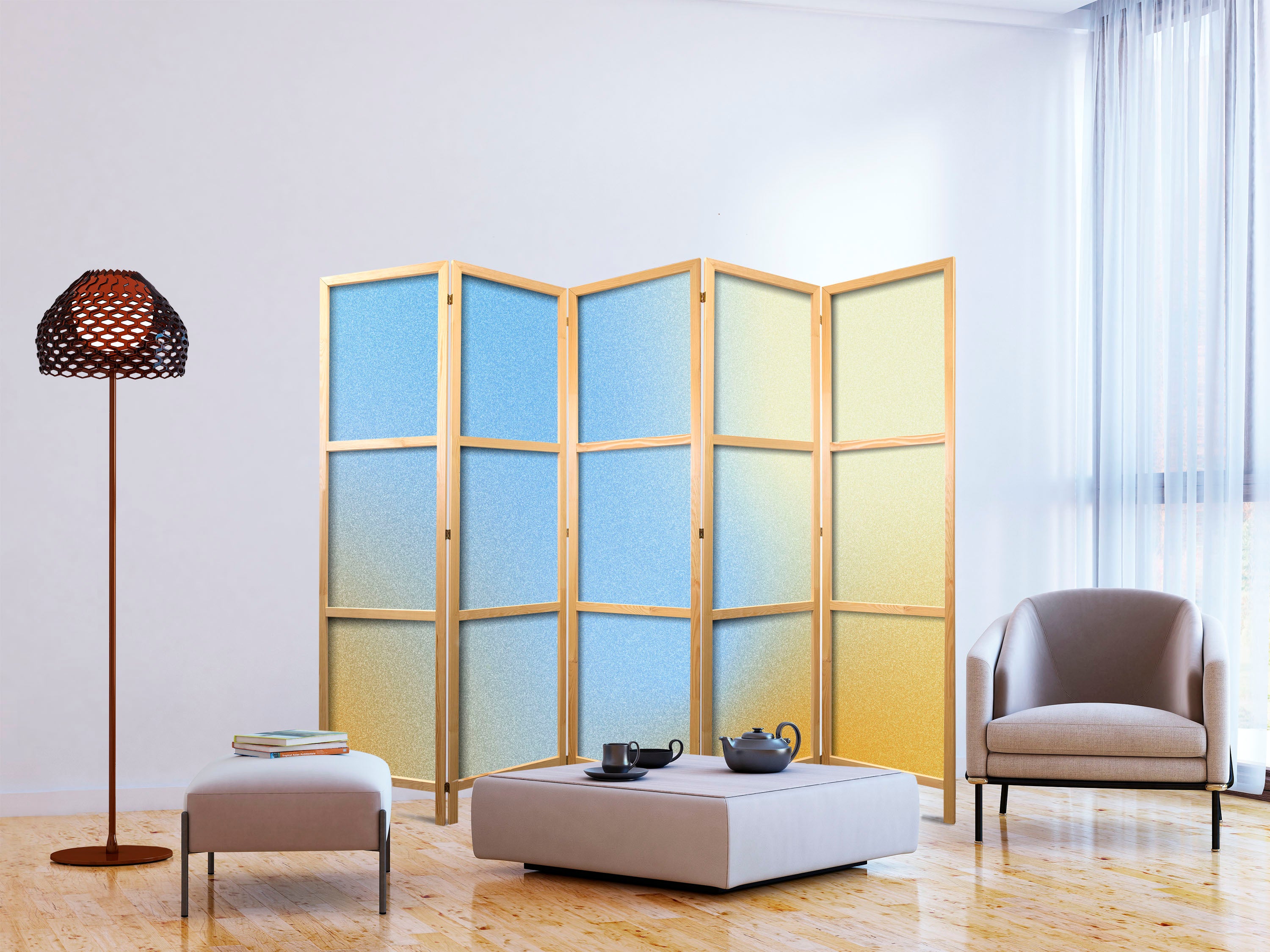 Japanese Room Divider - Energetic Gradient