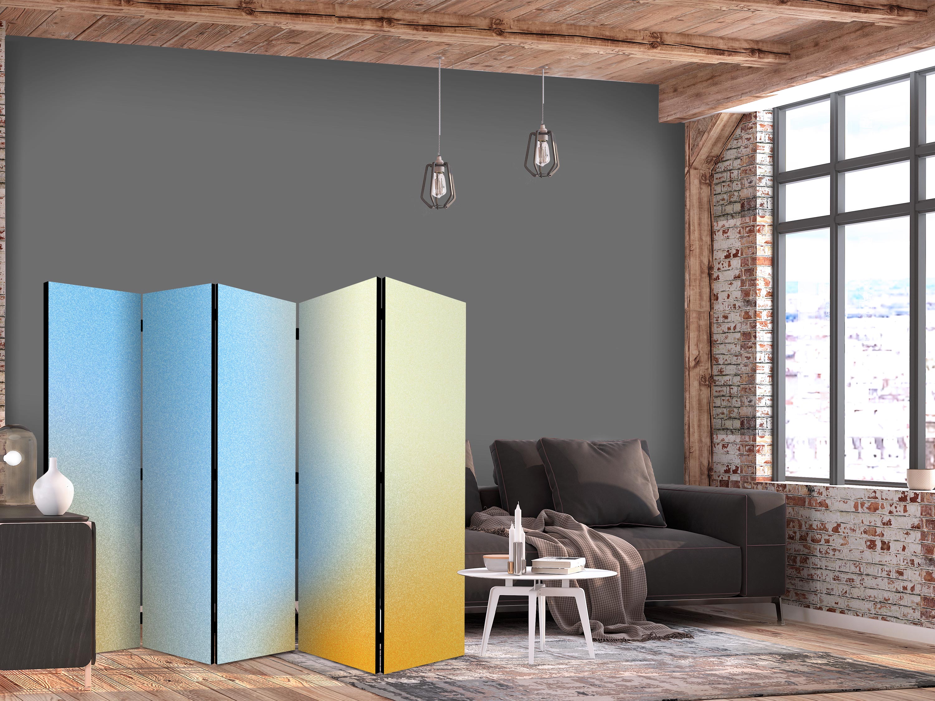 Room Divider - Energetic Gradient, Vibrant Colors