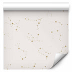 Star Map Wallpaper - Delicate Constellations in Warm Shades