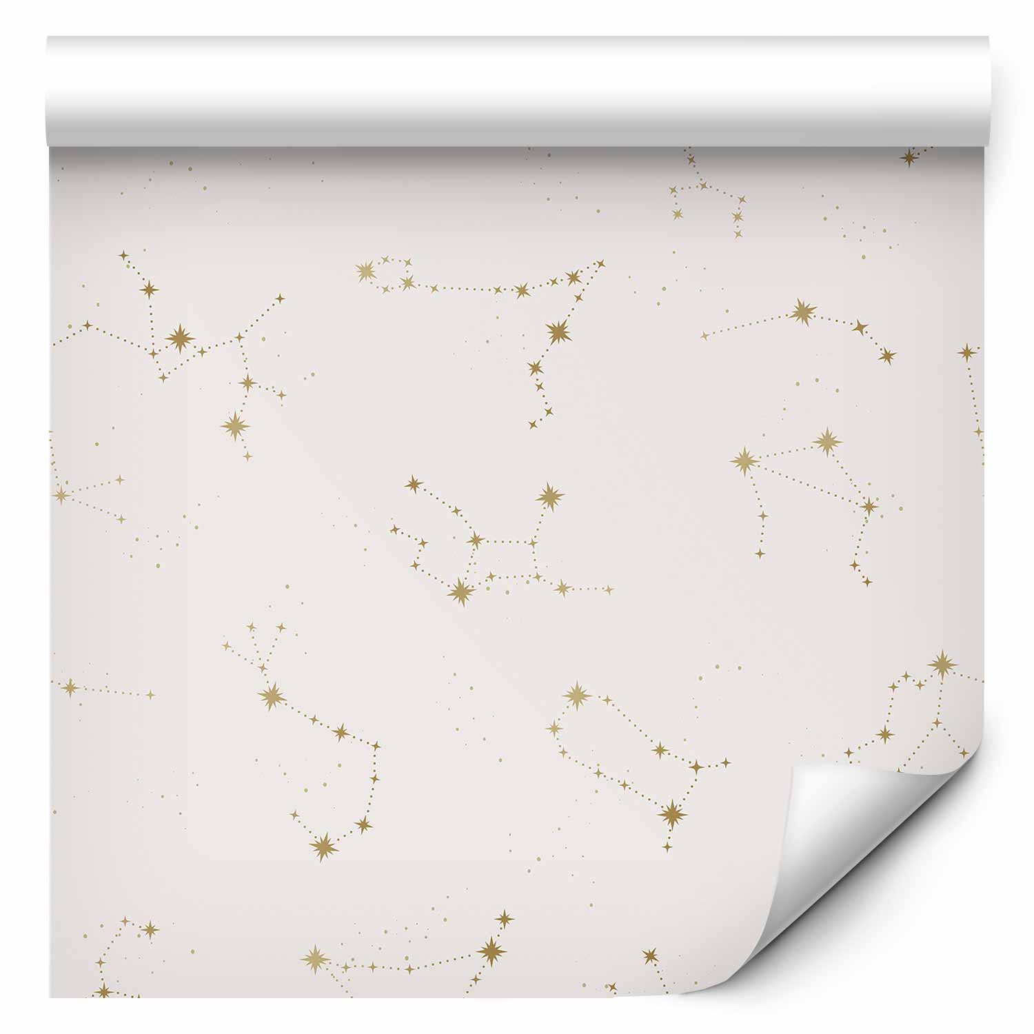 Star Map Wallpaper - Delicate Constellations in Warm Shades