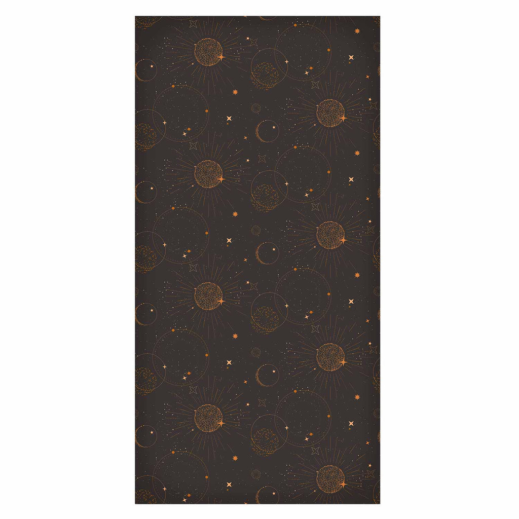 Night Sky Suns and Planets Black Wallpaper