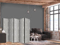 Cosmic Moon and Star Pattern Grey 5-Panel Room Divider