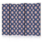 Room Divider with Sunny Pattern - Navy Background