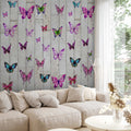 Colorful Butterflies Concrete Texture Wallpaper