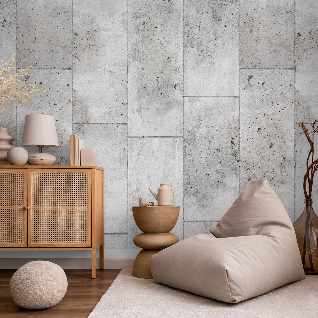 Grey Concrete Texture Modern Wallpaper
