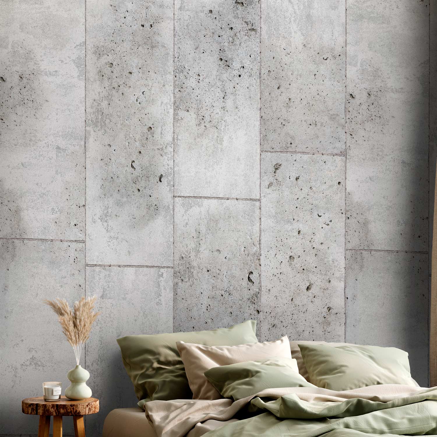 Grey Concrete Texture Modern Wallpaper