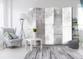 Concrete Texture Grey 5-Panel Room Divider