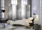 Concrete Texture Grey 5-Panel Room Divider