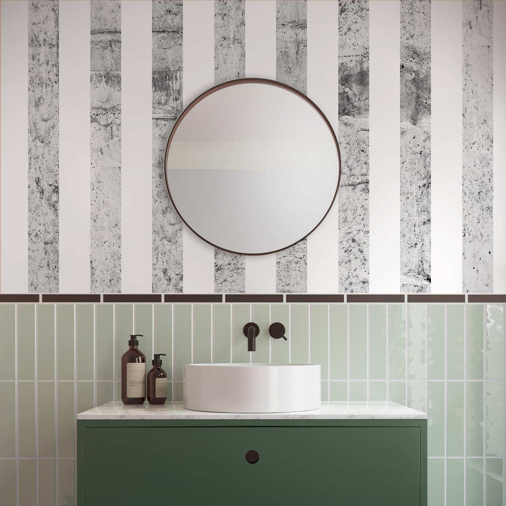 Grey Concrete Stripe Texture Wallpaper