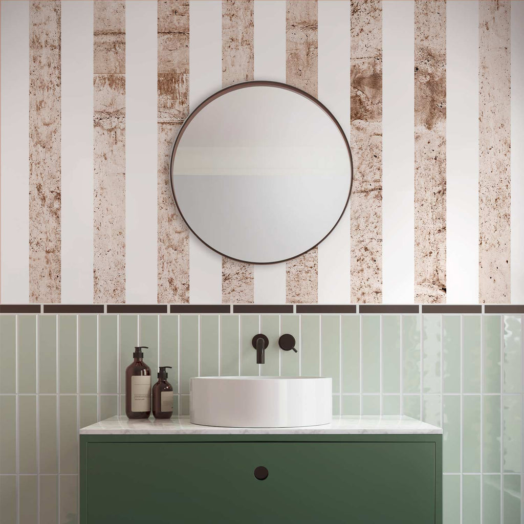 Concrete Stripe Texture Industrial Wallpaper