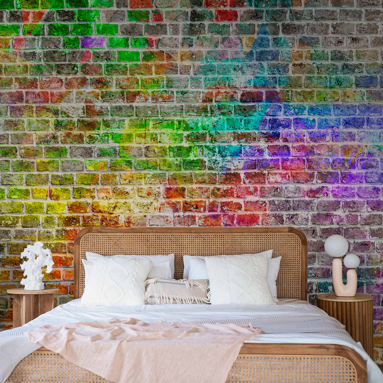 Rainbow Texture Pattern Wall Mural