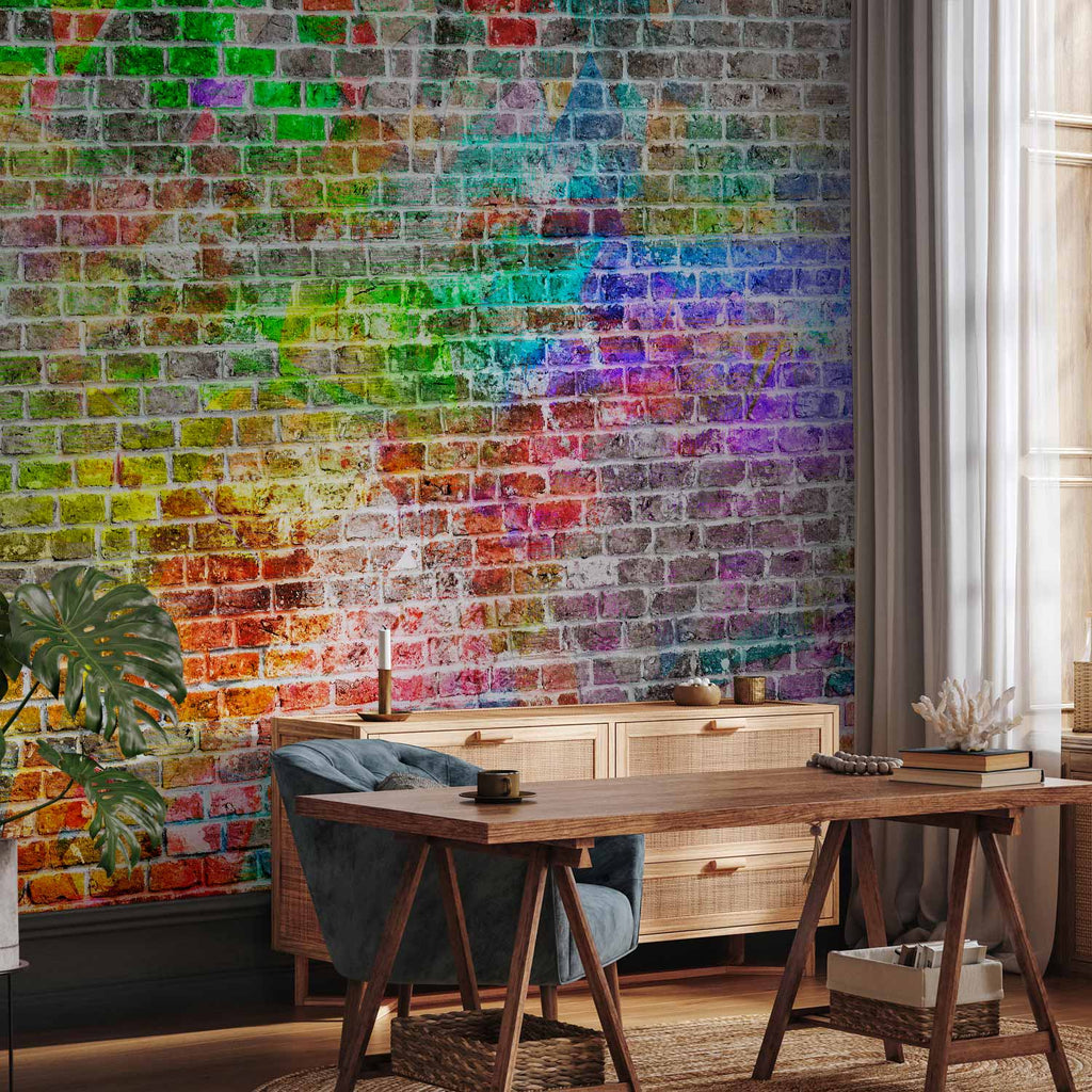 Rainbow Texture Pattern Wall Mural