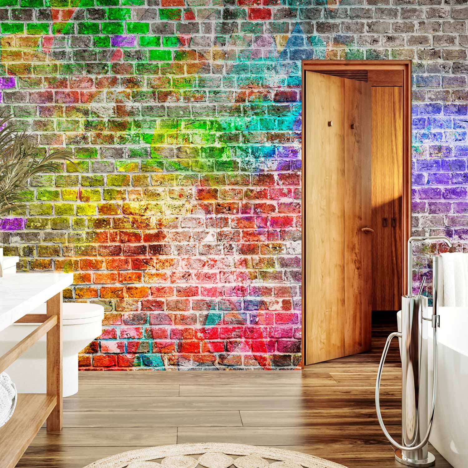Rainbow Texture Pattern Wall Mural