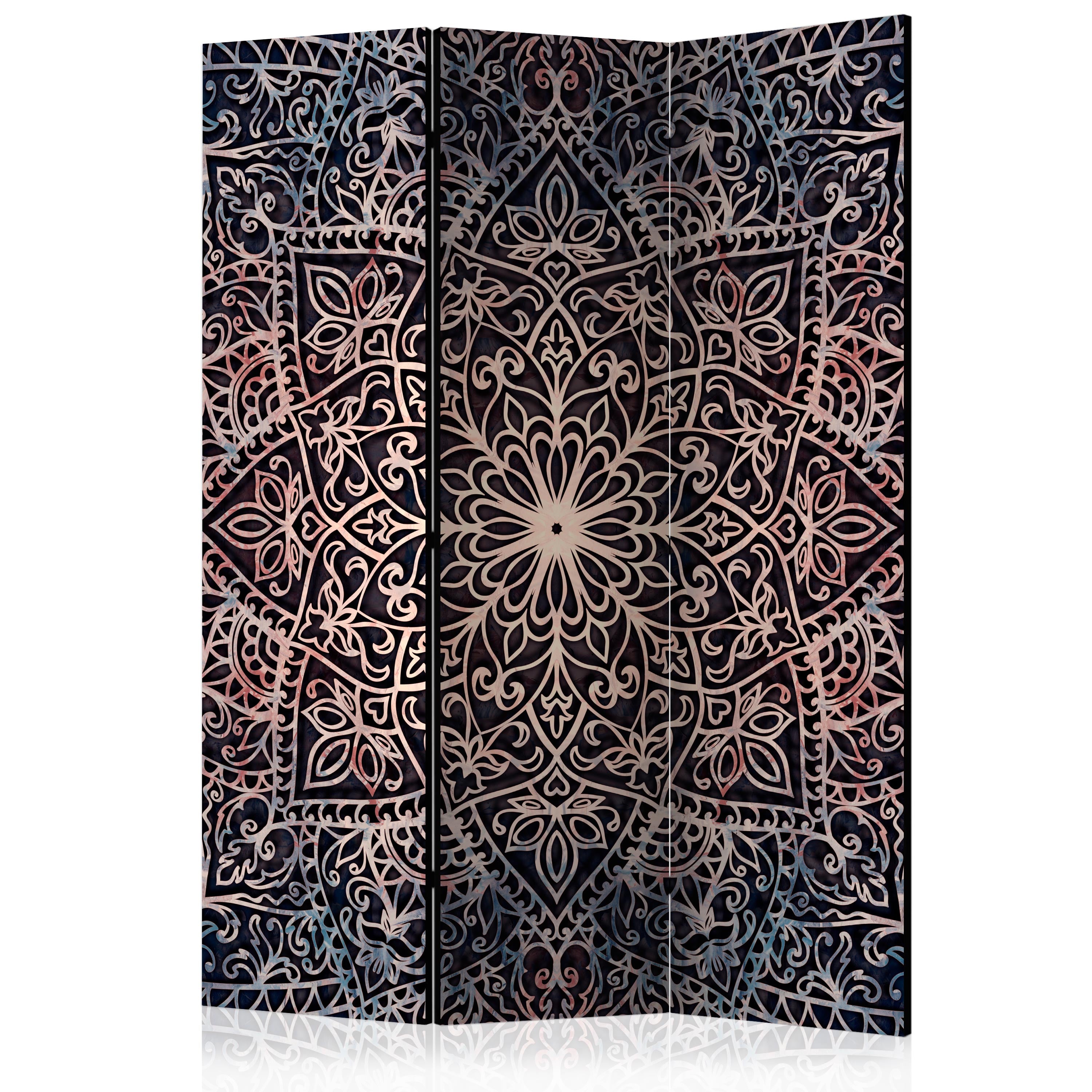 Colorful Mandala Pattern 3-Panel Room Divider