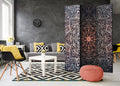 Colorful Mandala Pattern 3-Panel Room Divider