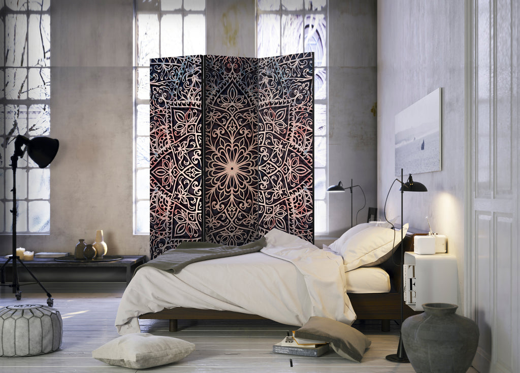 Colorful Mandala Pattern 3-Panel Room Divider