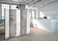 Concrete Stone Texture Retro 5-Panel Room Divider