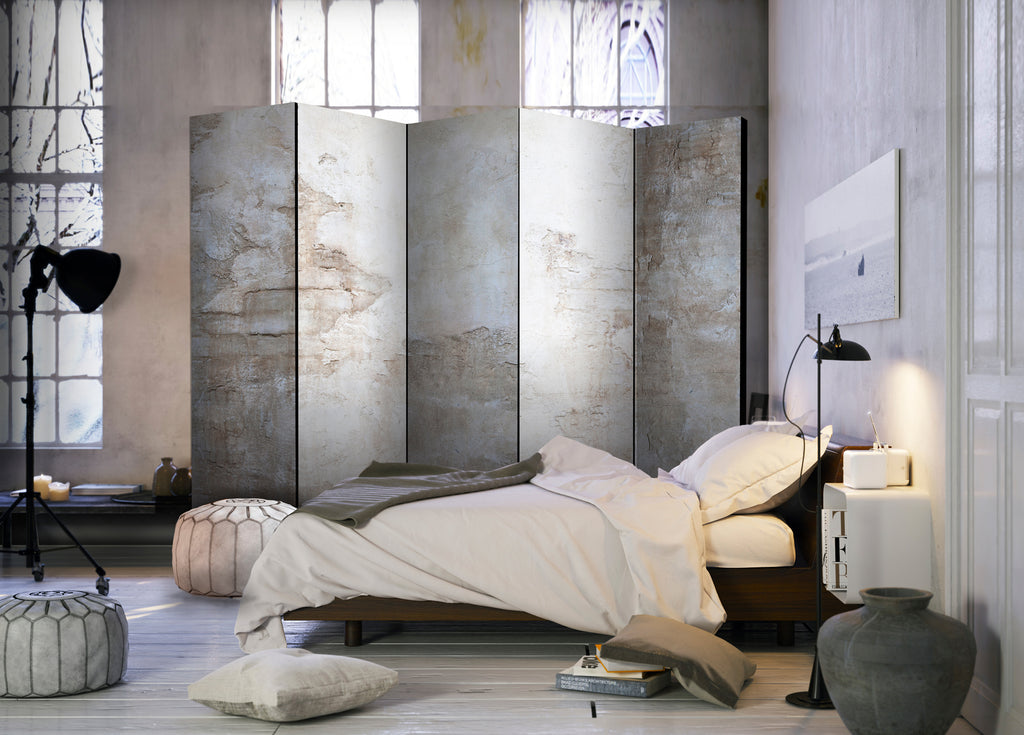 Concrete Stone Texture Retro 5-Panel Room Divider