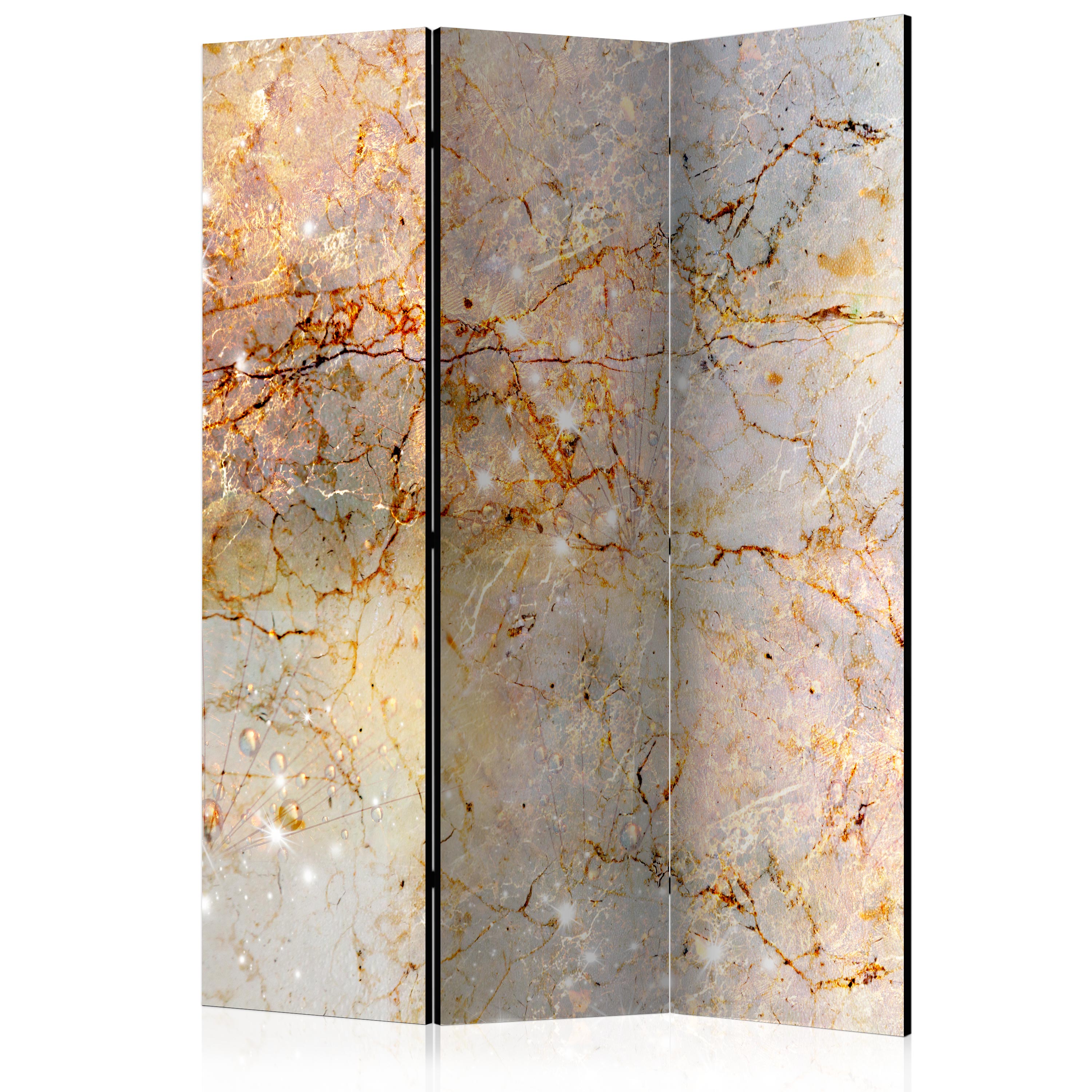 Marble Dandelion Stars Texture 3-Panel Room Divider