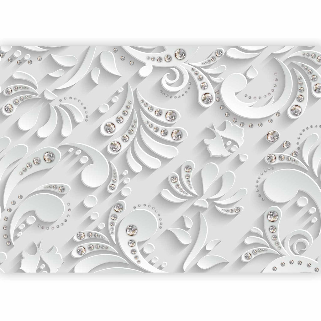 3D Crystal Flowers Floral Wall Mural