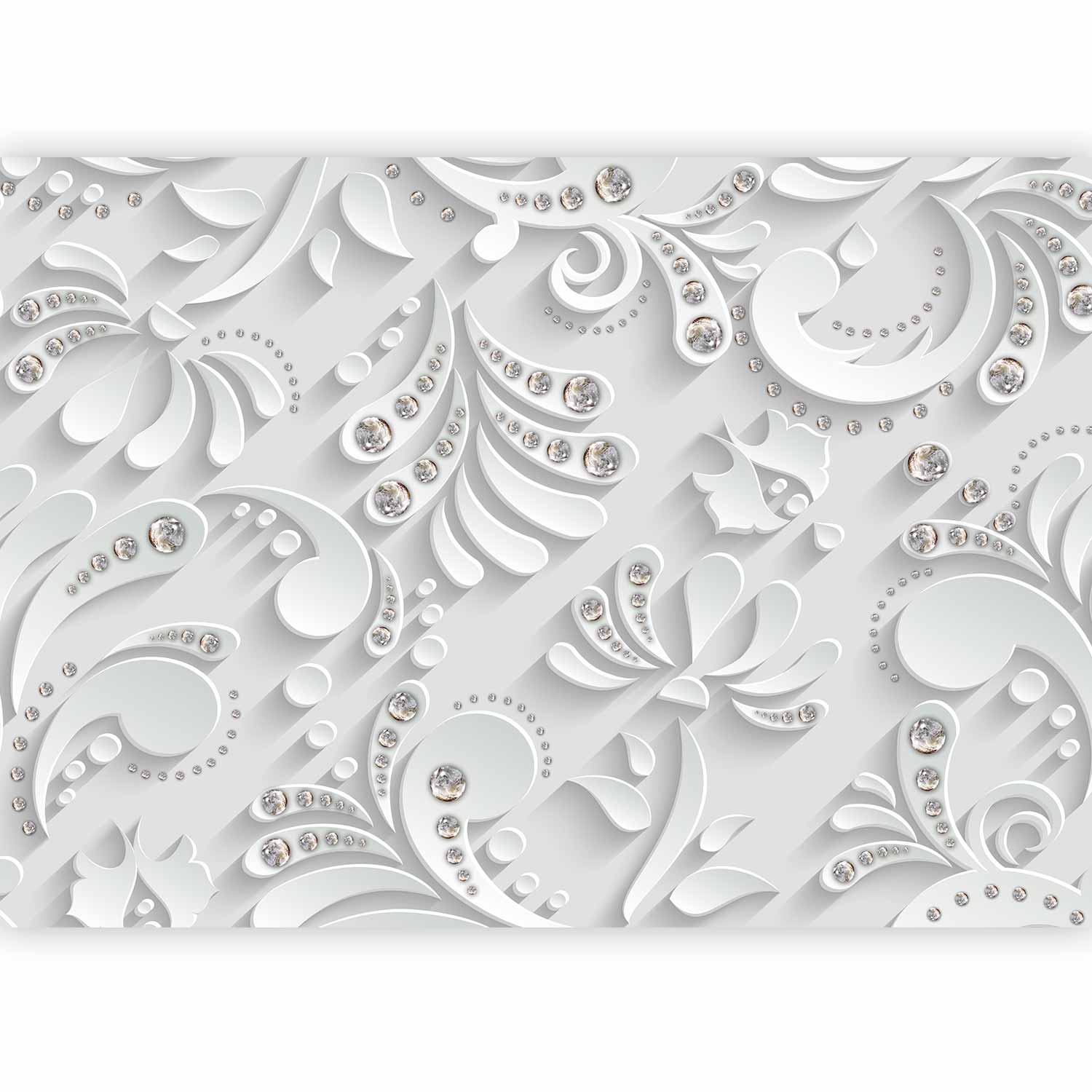 3D Crystal Flowers Floral Wall Mural